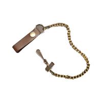 Chain+key holder 7355.19 with brown gold chain