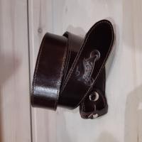 LEATHER BELT S BROWN 