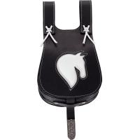 POUCH BLACK AND WHITE HORSE DOUBLE-POCKET