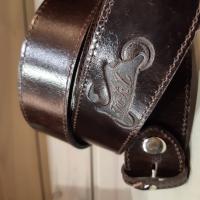 LEATHER BELT S BROWN 